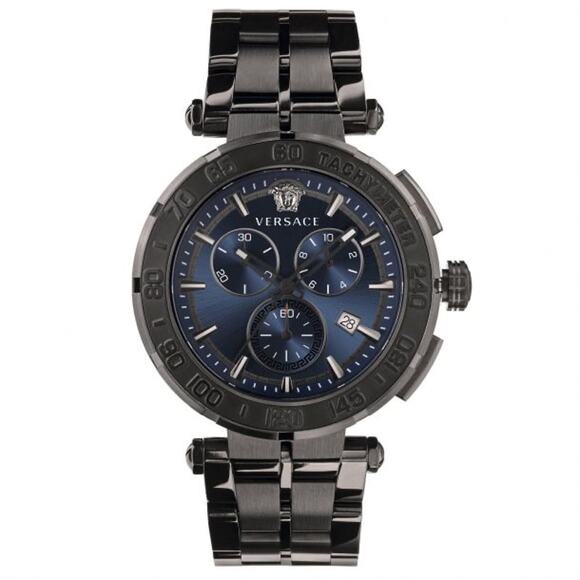 Versace Greca Chrono Black Ion-Plated Bracelet Watch | 45mm | VEPM00620 main image 10